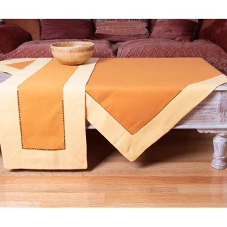 Τραπεζομάντηλο Ροτόντα R180 Silk Fashion Bg17kp-7 Κίτρινο-Πορτοκαλί