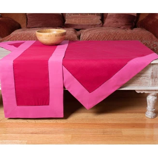 Τραπεζομάντηλο Ροτόντα R180 Silk Fashion Bg17mf-7 Ανοιχτό Μώβ-Φούξια