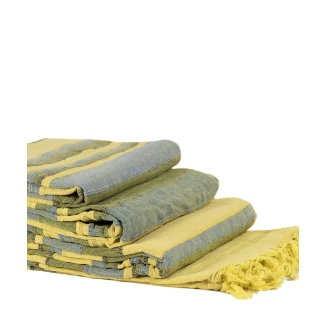 Σετ Ριχτάρια  3 Τεμαχίων Silk Fashion Kerala Κίτρινο-Πράσινο