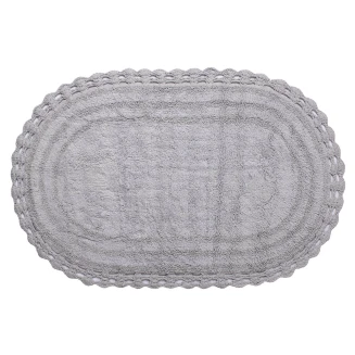 Πατάκι Μπάνιου 70x140 Silk Fashion Οβάλ Γκρί