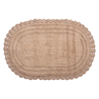 Πατάκι Μπάνιου 70x140 Silk Fashion Οβάλ Μπέζ