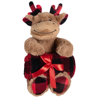 Κουβέρτα Flannel Με Αρκουδάκι  80x120 Silk Fashion Reindeer Καφέ
