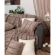 Ριχτάρι Πολυθρόνας 180x180 Silk Fashion Stripe Coffee