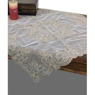 Καρέ 90x90 Silk Fashion Yl16914b2 Μόκα
