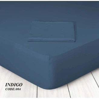 Σεντόνι Μεμονωμένο Υπέρδιπλο Με Λάστιχο 160x200+30 Marwa 711605622-004 Indigo