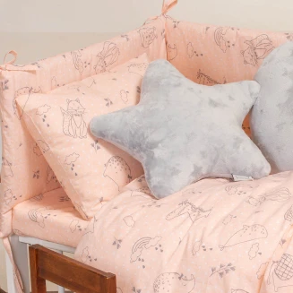 Σεντόνι Μεμονωμένο Αγκαλιάς 85x110 Melinen Baby Line Happy Pink