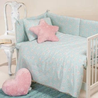 Σεντόνι Μεμονωμένο Αγκαλιάς 85x110 Melinen Baby Line Mini Stars Aqua