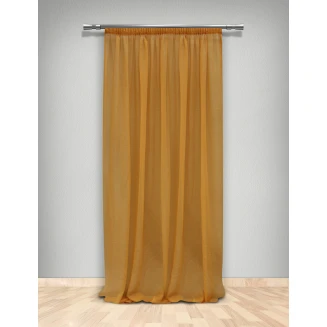 Κουρτίνα Με Τρέσα 145x270 Maison Blanche 707/06 Πορτοκαλί Βουάλ Τσαλακωτή