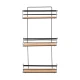 ESTIA ΕΤΑΖΕΡΑ BAMBOO ESSENTIALS ΜΕΤΑΛΛΙΚΗ ΙΣΙΑ 3 ΘΕΣΕΩΝ 25.5x10.5x49cm ΜΑΥΡΗ