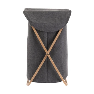 Καλάθι Απλύτων Bamboo Essentials Με Θήκη Πολυετσέρα Πτυσσόμενο 40x40x70 Estia 02-13158