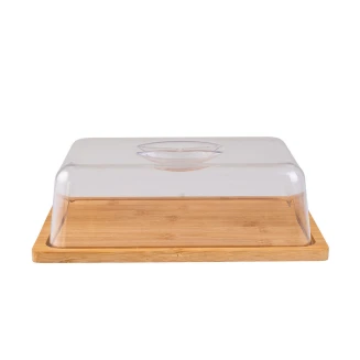 Βαση Τυριων Bamboo Essentials Με Πλαστικό Καπακι 24X18X7.5Cm Estia 01-12960