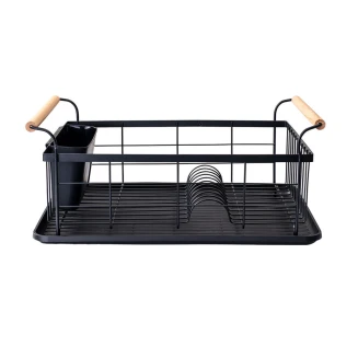Πιατοθηκη Bamboo Essentials Μεταλλικη Με Λαβες 44X32X20Cm Μαυρη Estia 01-12885