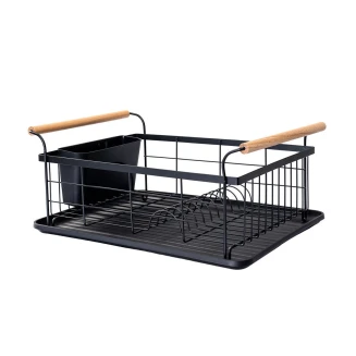 Πιατοθηκη Bamboo Essentials Μεταλλικη Με Λαβες 44X32X20Cm Μαυρη Estia 01-12885