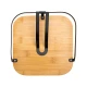 ESTIA ΧΑΡΤΟΠΕΤΣΕΤΟΘΗΚΗ BAMBOO ESSENTIALS ΤΕΤΡΑΓΩΝΗ ΜΕΤΑΛΛΙΚΗ 20x20x7cm