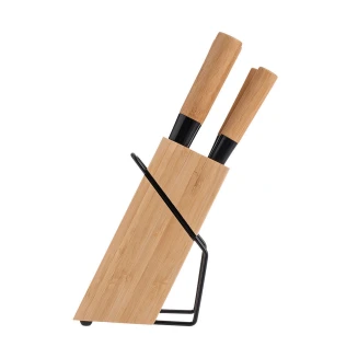 Μαχαιρια Bamboo Essentials Ανοξειδωτα Με Βαση Σετ 5 Τεμ. Estia 01-12854