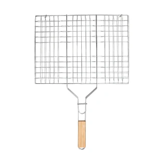Σχαρα Ψησιματος Barbecue Μεταλλικη 60X40Cm Με Ξυλινη Λαβη Estia 05-9472