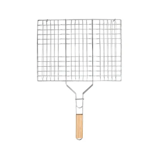 Σχαρα Ψησιματος Barbeque Μεταλλικη 49X30Cm Με Ξυλινη Λαβη Estia 05-9489