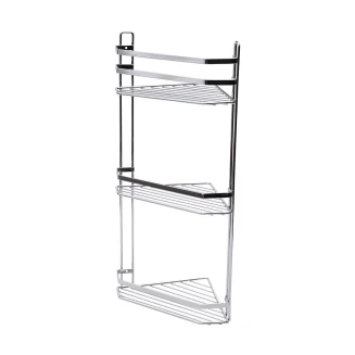 Εταζέρα Estia Elegant Μεταλλικη Γωνιακη 3 Θεσεων 54X28X18Cm Χρωμιου 02-6464