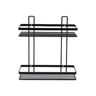 Εταζέρα Estia Elegant Μεταλλικη Ισια 2 Θεσεων 27X25X12.5Cm Μαυρη 02-8703