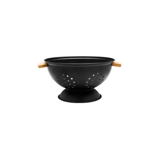 Σουρωτηρι Ζυμαρικων Bamboo Essentials Μεταλλικο Με Λαβες 24X24X13.7Cm Μαυρο Estia 01-12915