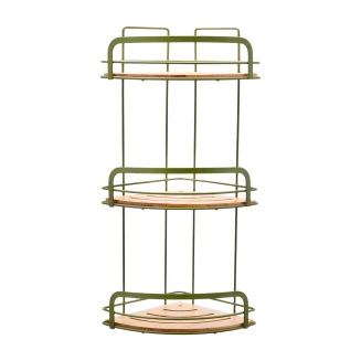 Εταζερα Bamboo Essentials Μεταλλικη Γωνιακη 3 Θεσεων 49X19.5X19.5Cm Olive Green Estia 02-14865