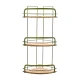 ESTIA ΕΤΑΖΕΡΑ BAMBOO ESSENTIALS ΜΕΤΑΛΛΙΚΗ ΓΩΝΙΑΚΗ 3 ΘΕΣΕΩΝ 49x19.5x19.5cm OLIVE GREEN