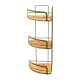 ESTIA ΕΤΑΖΕΡΑ BAMBOO ESSENTIALS ΜΕΤΑΛΛΙΚΗ ΓΩΝΙΑΚΗ 3 ΘΕΣΕΩΝ 49x19.5x19.5cm OLIVE GREEN