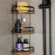 ESTIA ΕΤΑΖΕΡΑ BAMBOO ESSENTIALS ΜΕΤΑΛΛΙΚΗ ΓΩΝΙΑΚΗ 3 ΘΕΣΕΩΝ 49x19.5x19.5cm