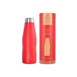 Θερμός 500ml Estia Travel Flask Save The Aegean Matte Red 01-8543