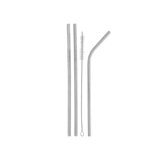 Καλαμάκια Ανοξείδωτα Estia Με Βουρτσάκι Καθαρισμού 4 Τεμαχίων 01-7645