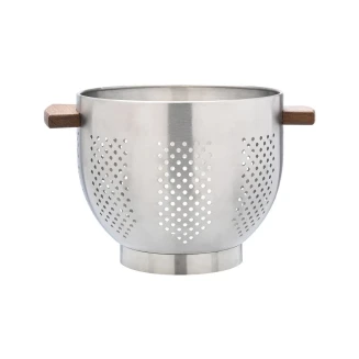 Σουρωτήρι Acacia Ζυμαρικών Ανοξείδωτο 22cm Με Ξύλινες Λαβές Estia 01-19235