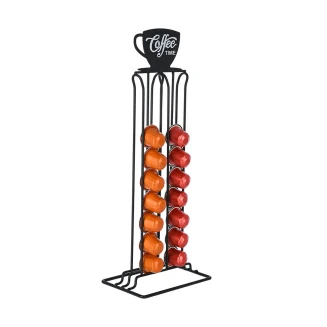 Βάση Για Κάψουλες Espresso Metal Black Estia Μεταλλική 36 Θέσεων Μαύρη 01-19921