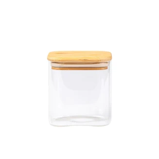 Δοχειο Αποθηκευσης Bamboo Essentials 550Ml Γυαλινο Με Καπάκι Estia 01-12922