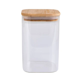 Δοχειο Αποθηκευσης Bamboo Essentials 950Ml Γυαλινο Με Καπάκι Estia 01-12939