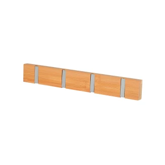 Κρεμάστρα Τοίχου Ξύλινη 40x5.5x1.8cm 4 Θέσεων Με Αναδιπλόμενους Γάντζους Estia 02-18375