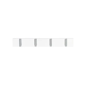 Κρεμάστρα Τοίχου Ξύλινη 40x5.5x1.8cm 4 Θέσεων Με Αναδιπλόμενους Γάντζους Λευκή Estia 02-18382