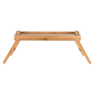 Δίσκος Σερβιρίσματος Bamboo Essentials 50x30x21cm Με Αναδιπλούμενα Πόδια Estia 02-18184