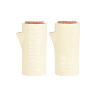 Μπουκάλια Για Λάδι & Ξύδι Estia Πήλινα Ivory 01-24987