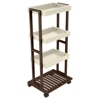 Τρόλλεϊ Κουζίνας Estia Acacia 4 Επιπέδων Μαύρο  01-24970