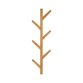 Κρεμάστρα Τοίχου Bamboo Κάθετη 6 Θέσεων Με Πλακέ Γάντζους Estia 04-19709