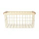 ESTIA ΚΑΛΑΘΙ ΟΡΓΑΝΩΣΗΣ ACACIA ΜΕΤΑΛΛΙΚΟ ΜΕ ΞΥΛΙΝΕΣ ΛΑΒΕΣ 28x20x14 IVORY