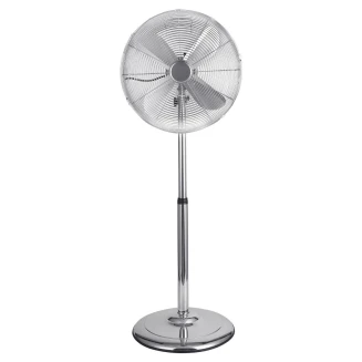 Ανεμιστήρας Σταντ Επιδαπέδιος Estia Retroflow 40cm 50w Μεταλλικός Ασημί 06-21535