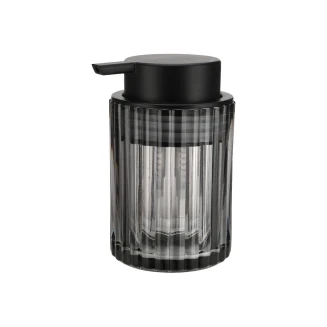Αντλία Σαπουνιού 300ml 7.8x12.5cm Estia Alivio Γυάλινη Ανάγλυφη Μαύρη 02-28817