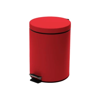 Χαρτοδοχείο Μπάνιου Classic Soft Close 5lt Μάτ Kόκκινο Estia 02-21962
