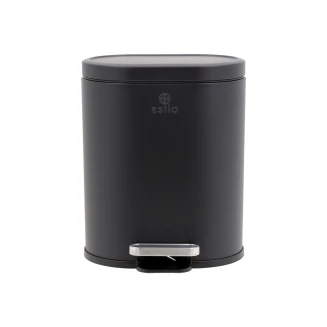 Χαρτοδοχείο Μπάνιου Ovoid Soft Close 6lt Μαύρο Estia 02-21436