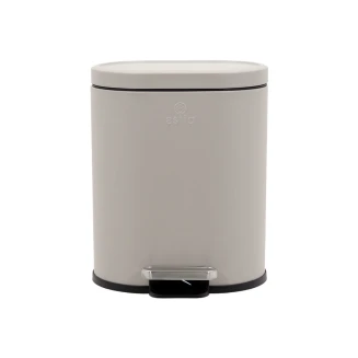 Χαρτοδοχείο Μπάνιου Ovoid Soft Close 6lt Taupe Estia 02-21450