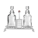 ESTIA ΔΟΧΕΙΑ ΥΓΡΟΥ ΠΙΑΤΩΝ ALLURE 2x300ml ΜΕ ΜΕΤΑΛΛΙΚΗ ΒΑΣΗ & ΘΗΚΗ ΓΙΑ ΣΦΟΥΓΓΑΡΙ ΑΣΗΜΙ