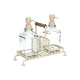 ESTIA ΔΟΧΕΙΑ ΥΓΡΟΥ ΠΙΑΤΩΝ ALLURE 2x300ml ΜΕ ΜΕΤΑΛΛΙΚΗ ΒΑΣΗ & ΘΗΚΗ ΓΙΑ ΣΦΟΥΓΓΑΡΙ IVORY