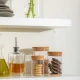 ESTIA ΔΟΧΕΙΟ ΑΠΟΘΗΚΕΥΣΗΣ ΓΥΑΛΙΝΟ 250ml ΜΕ ΚΑΠΑΚΙ ΦΕΛΛΟΥ