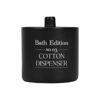 Δοχείο Για Βαμβάκι Estia Myst Stoneware Μαύρο 02-26875